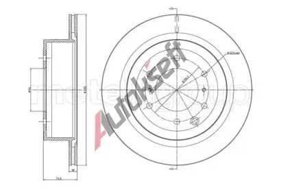 METELLI Brzdov� kotou� - 332 mm MT 23-1663C, 23-1663C