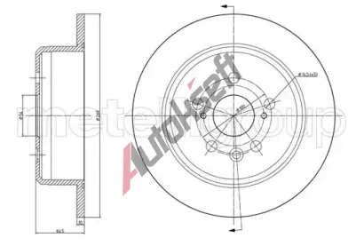 METELLI Brzdov kotou - 269 mm MT 23-1672C, 23-1672C