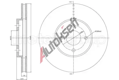 METELLI Brzdov kotou - 300 mm MT 23-1673C, 23-1673C