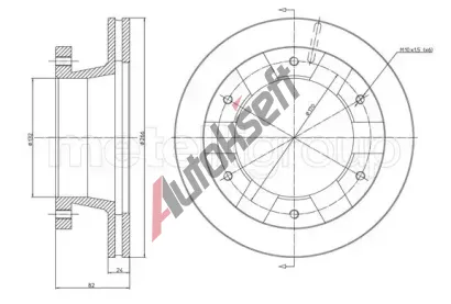 METELLI Brzdový kotouč - 266 mm MT 23-1700, 23-1700 METELLI Brzdový kotouč - 266 mm MT 23-1700, 23-1700