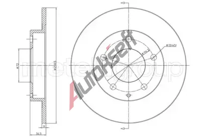 METELLI Brzdov kotou - 251 mm MT 23-1741C, 23-1741C