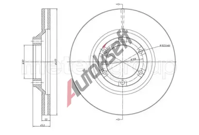 METELLI Brzdov kotou - 277 mm MT 23-1745C, 23-1745C