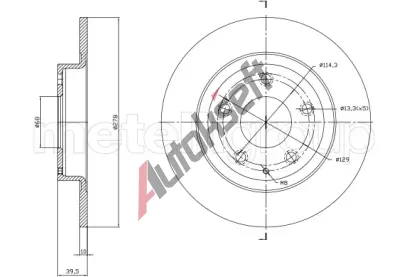 METELLI Brzdový kotouč - 278 mm MT 23-1757C, 23-1757C  METELLI Brzdový kotouč - 278 mm MT 23-1757C, 23-1757C