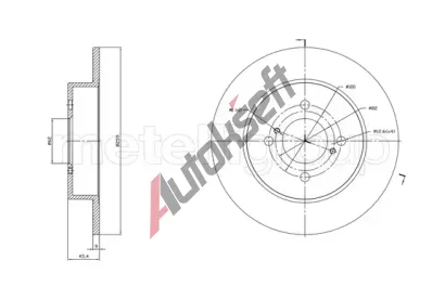METELLI Brzdov kotou - 259 mm MT 23-1758C, 23-1758C