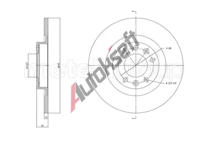 METELLI Brzdov kotou - 290 mm MT 23-1760C, 23-1760C