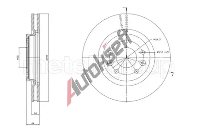 METELLI Brzdov kotou - 296 mm MT 23-1762C, 23-1762C