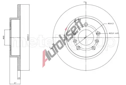 METELLI Brzdov kotou - 290 mm MT 23-1763C, 23-1763C