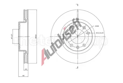 METELLI Brzdov kotou - 266 mm MT 23-1765C, 23-1765C