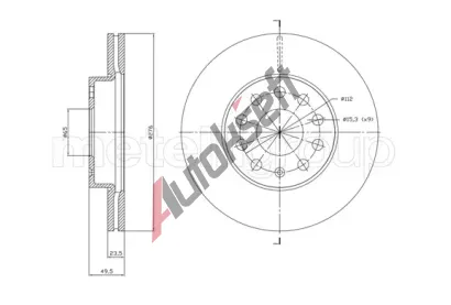 METELLI Brzdov kotou - 276 mm MT 23-1767C, 23-1767C