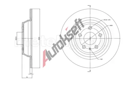 METELLI Brzdov kotou - 302 mm MT 23-1786C, 23-1786C