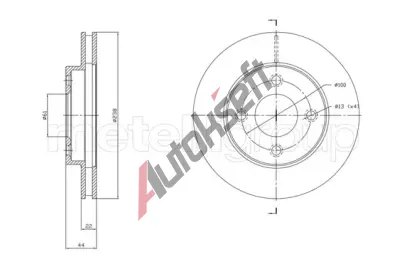 METELLI Brzdov kotou - 238 mm MT 23-1808C, 23-1808C