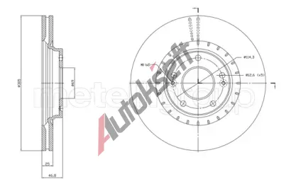 METELLI Brzdov kotou - 305 mm MT 23-1818C, 23-1818C