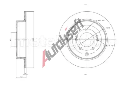 METELLI Brzdov kotou - 302 mm MT 23-1820C, 23-1820C