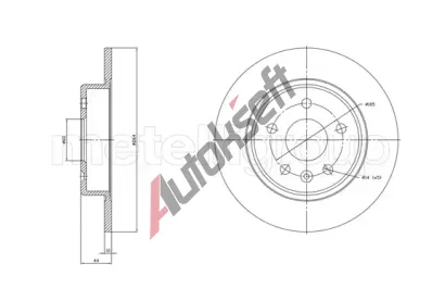 METELLI Brzdov kotou - 264 mm MT 23-1823C, 23-1823C