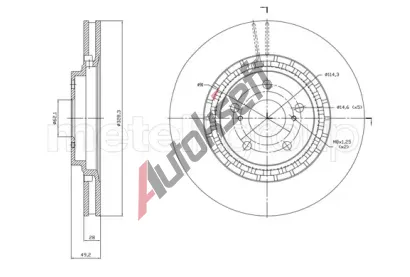 METELLI Brzdov kotou - 328 mm MT 23-1825C, 23-1825C