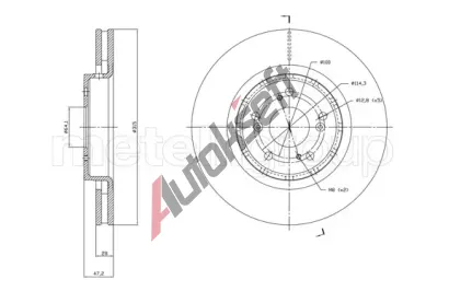 METELLI Brzdov kotou - 315 mm MT 23-1829C, 23-1829C