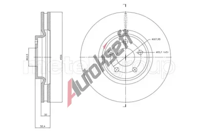 METELLI Brzdov kotou - 316 mm MT 23-1830C, 23-1830C