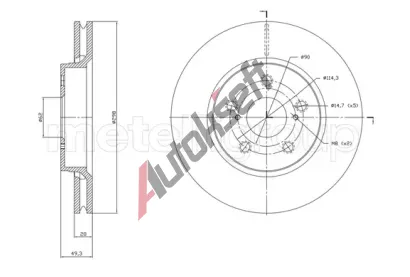 METELLI Brzdov kotou - 298 mm MT 23-1840C, 23-1840C