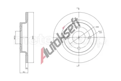 METELLI Brzdov kotou - 253 mm MT 23-1846C, 23-1846C