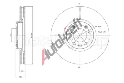METELLI Brzdov kotou - 304 mm MT 23-1848C, 23-1848C