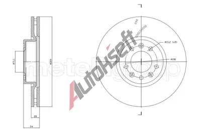 METELLI Brzdov kotou - 304 mm MT 23-1857C, 23-1857C