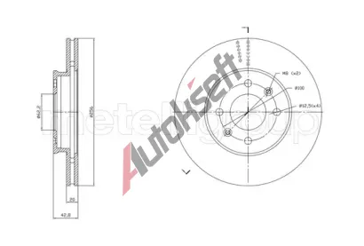 METELLI Brzdov kotou - 256 mm MT 23-1870C, 23-1870C