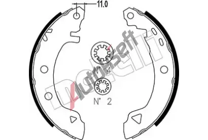 METELLI Sada brzdovch elist MT 53-0002, 53-0002