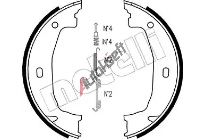METELLI Sada brzdových čelistí parkovací brzdy MT 53-0018K, 53-0018K METELLI Sada brzdových čelistí parkovací brzdy MT 53-0018K, 53-0018K