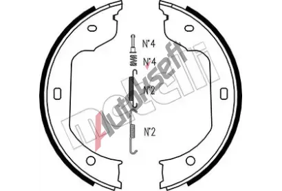 METELLI Sada brzdových čelistí parkovací brzdy MT 53-0019K, 53-0019K METELLI Sada brzdových čelistí parkovací brzdy MT 53-0019K, 53-0019K