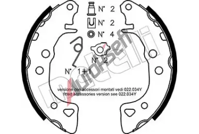 METELLI Sada brzdovch elist MT 53-0021K, 53-0021K