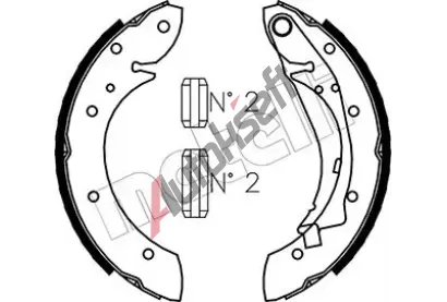 METELLI Sada brzdovch elist MT 53-0023, 53-0023