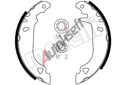 METELLI Sada brzdovch elist MT 53-0066J, 53-0066J