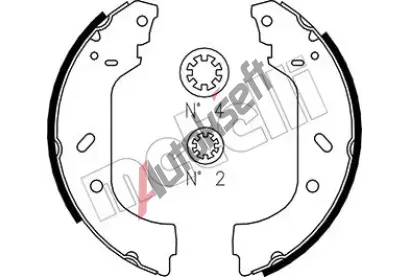 METELLI Sada brzdovch elist MT 53-0074, 53-0074