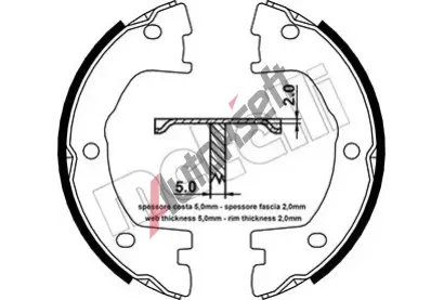 METELLI Sada brzdovch elist parkovac brzdy MT 53-0077, 53-0077