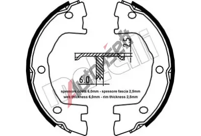 METELLI Sada brzdovch elist parkovac brzdy MT 53-0097, 53-0097
