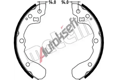 METELLI Sada brzdovch elist MT 53-0217, 53-0217