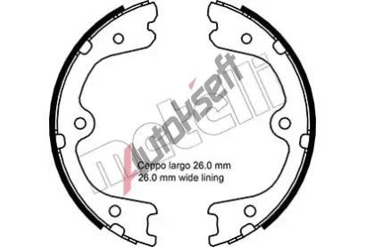 METELLI Sada brzdovch elist parkovac brzdy MT 53-0298, 53-0298