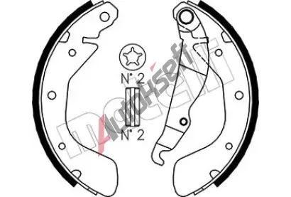 METELLI Sada brzdovch elist MT 53-0308, 53-0308