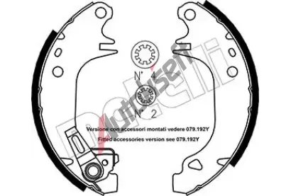 METELLI Sada brzdovch elist MT 53-0320Y, 53-0320Y