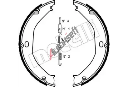 METELLI Sada brzdových čelistí parkovací brzdy MT 53-0360K, 53-0360K METELLI Sada brzdových čelistí parkovací brzdy MT 53-0360K, 53-0360K