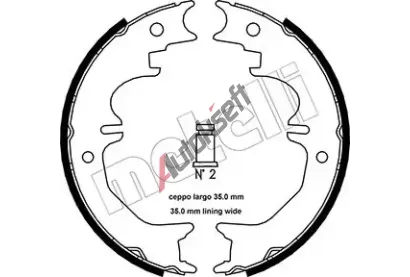 METELLI Sada brzdov�ch �elist� parkovac� brzdy MT 53-0441, 53-0441