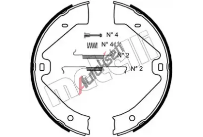 METELLI Sada brzdových čelistí parkovací brzdy MT 53-0528K, 53-0528K METELLI Sada brzdových čelistí parkovací brzdy MT 53-0528K, 53-0528K