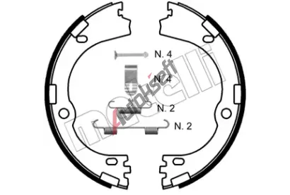 METELLI Sada brzdových čelistí parkovací brzdy MT 53-0752K, 53-0752K METELLI Sada brzdových čelistí parkovací brzdy MT 53-0752K, 53-0752K