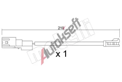 METELLI Výstražný kontakt opotřebení obložení MT SU.424, SU.424 METELLI Výstražný kontakt opotřebení obložení MT SU.424, SU.424
