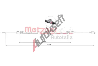 METZGER Tan lanko parkovac brzdy COFLE MTG 1.FD021, 1.FD021