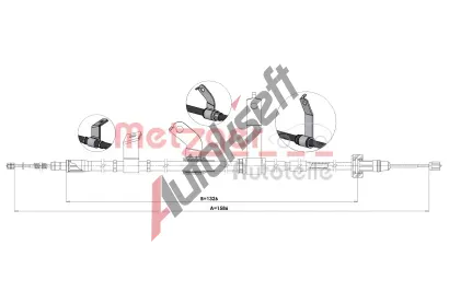 METZGER Ta�n� lanko parkovac� brzdy MTG 1.KI014, 1.KI014