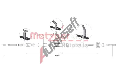 METZGER Ta�n� lanko parkovac� brzdy MTG 1.KI016, 1.KI016