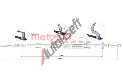 METZGER Ta�n� lanko parkovac� brzdy MTG 1.KI017, 1.KI017