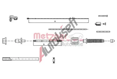 METZGER Lanko pedlu plynu MTG 10.0382, 10.0382