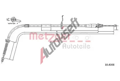 METZGER Tan lanko parkovac brzdy COFLE MTG 10.4308, 10.4308